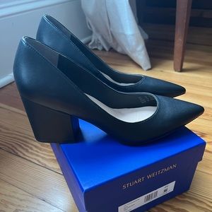 New in box Stuart Weitzman black pumps. Avenue 75 Sleek Block Pumps